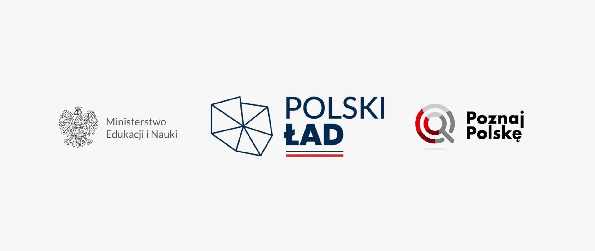 Belka logo MEN, Polski Ład i Poznaj Polskę