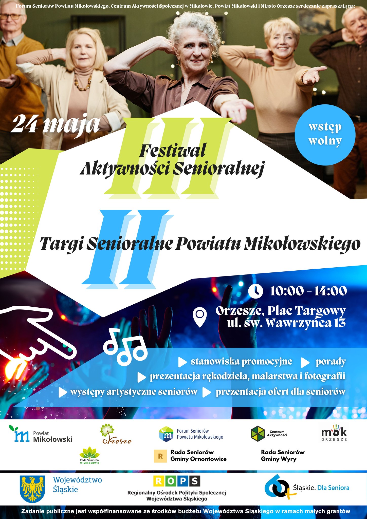 Plakat III Festiwal Aktywności Senioralnej