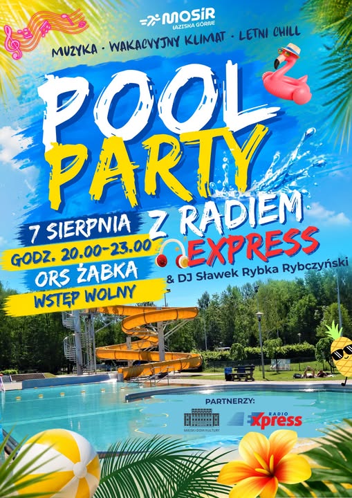 Plakat Pool Party z Radiem Express