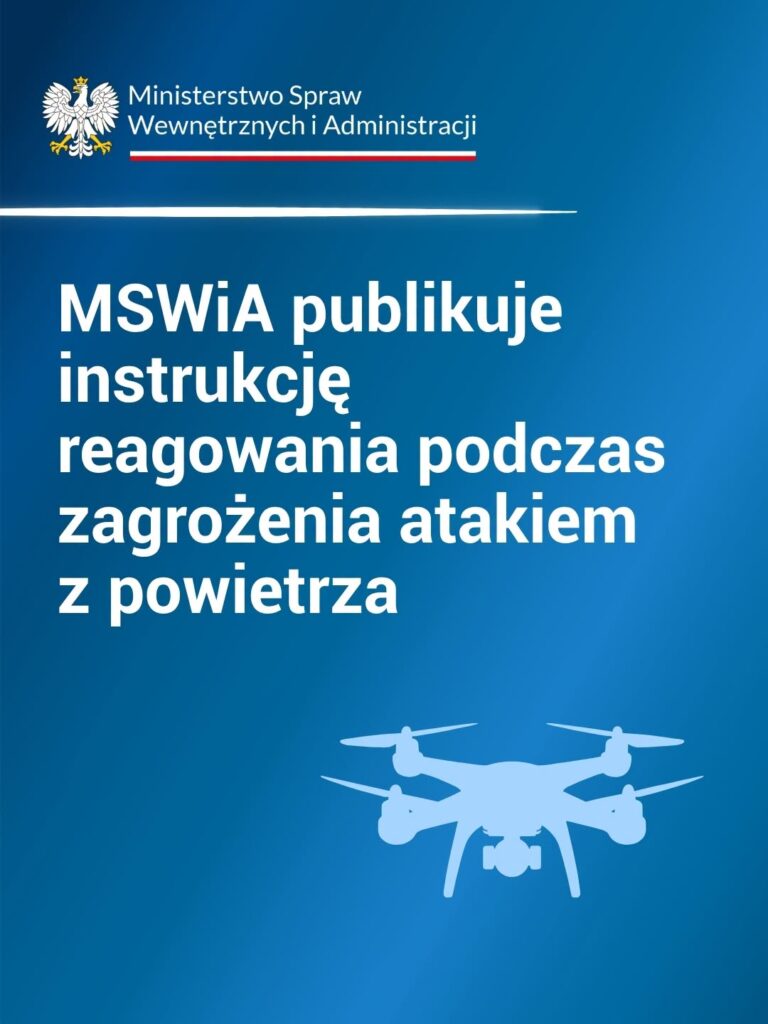 Dron na niebieskim tle